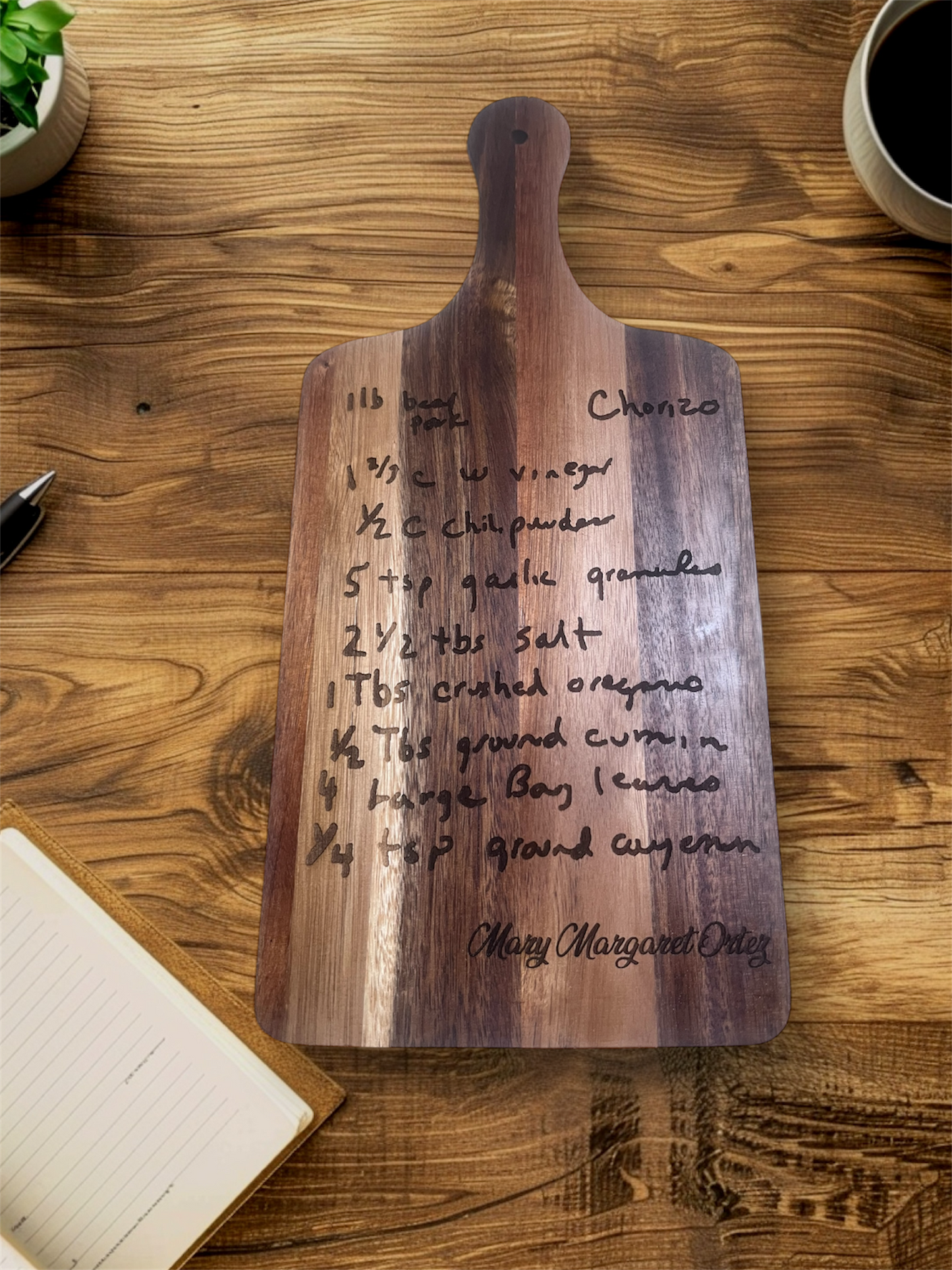 Handwritten Cutting Board