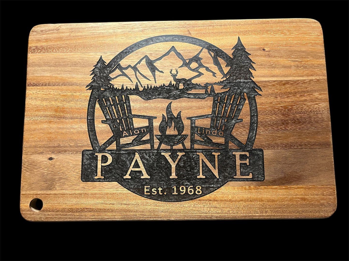 Custom Engraved and Epoxy Filled Cutting Boards