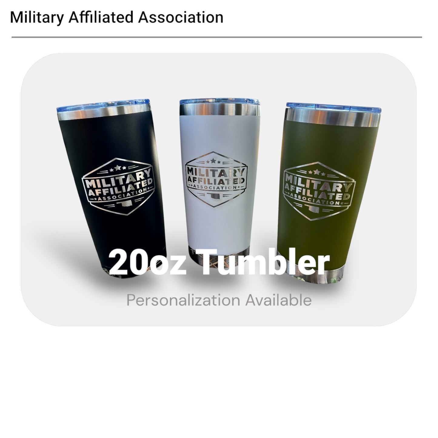 Engraved Tumblers – Military Affiliated Association