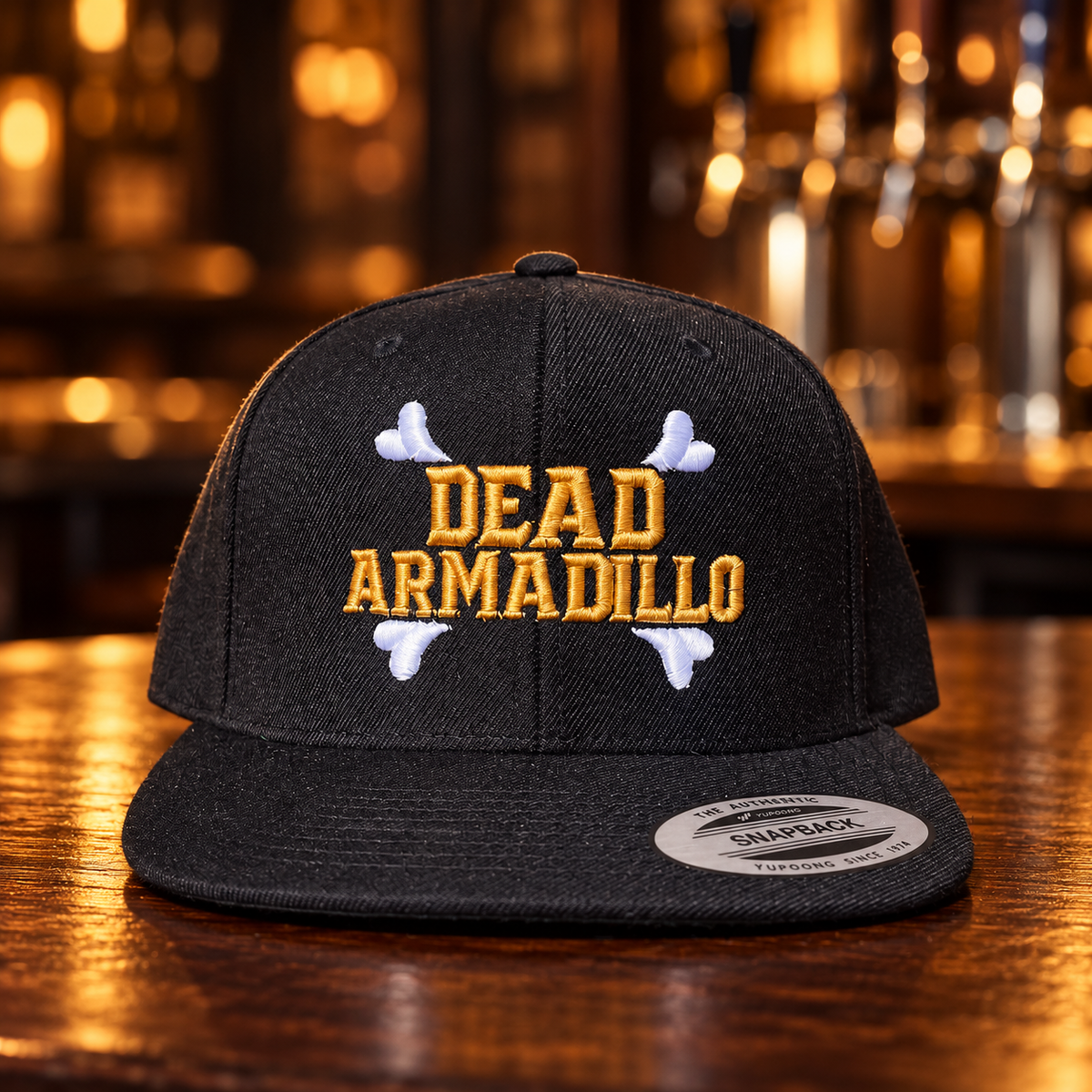 Dead Armadillo Puff Embroidered Trucker Hat