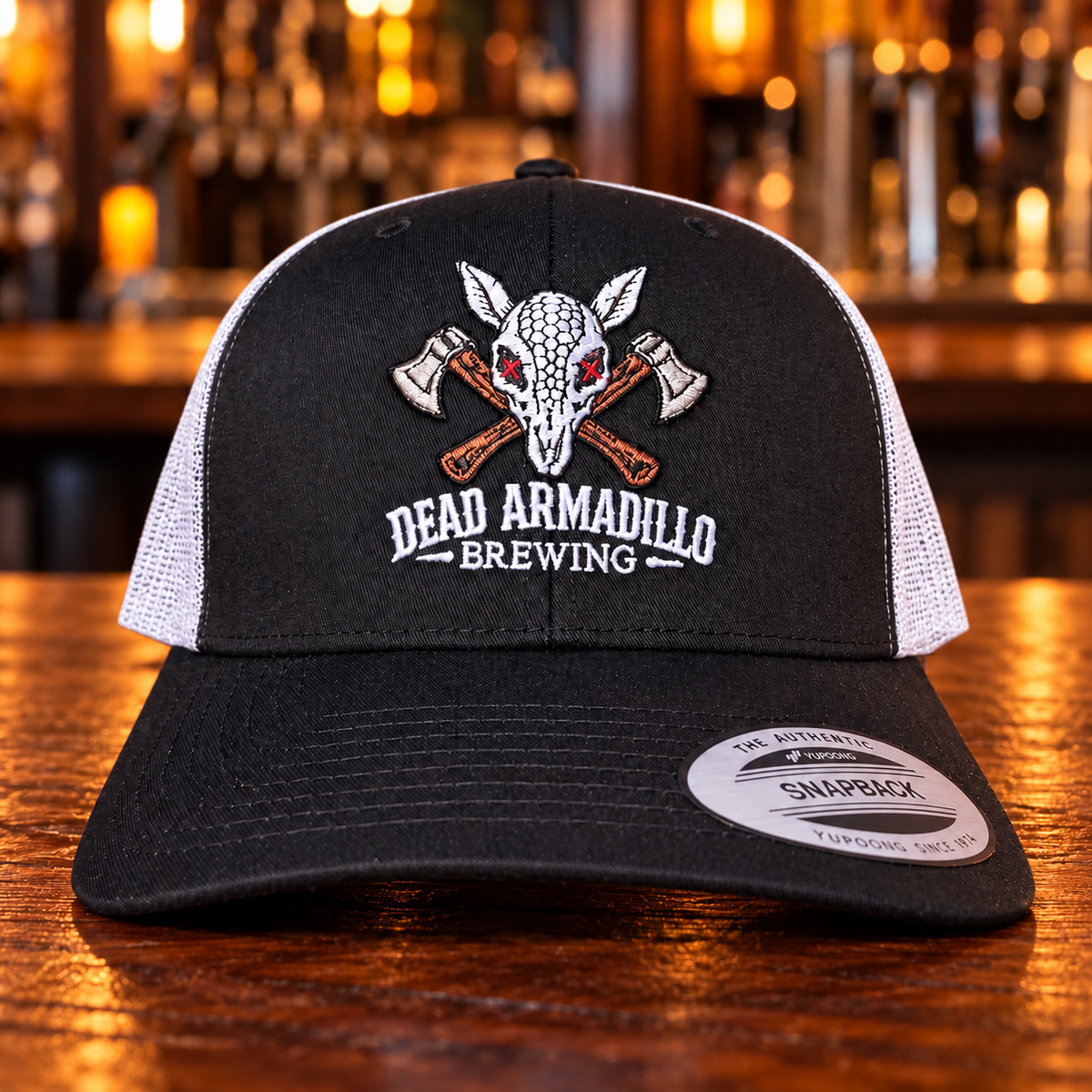 Skull and Axes Embroidered Trucker Hat