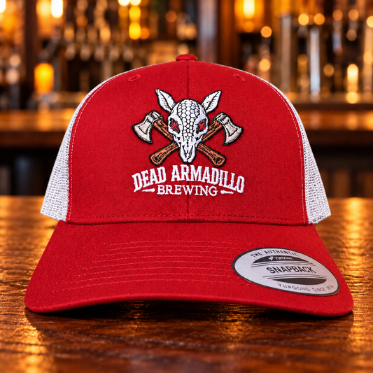 Skull and Axes Embroidered Trucker Hat