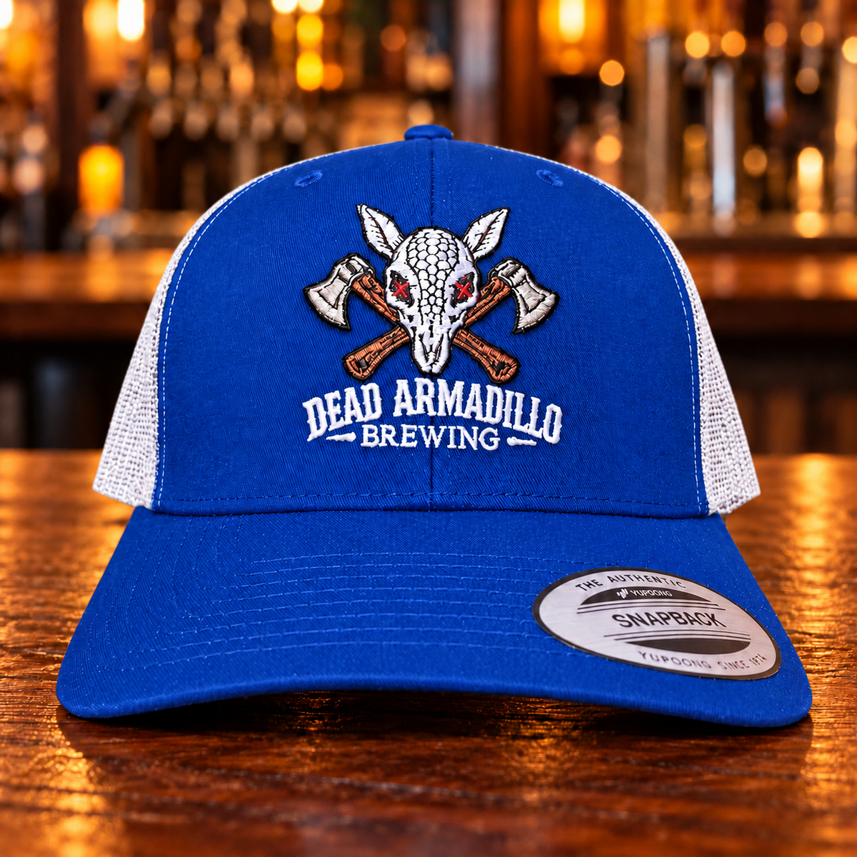 Skull and Axes Embroidered Trucker Hat