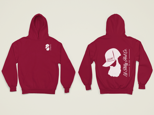 Maroon Hoodie with White Logo